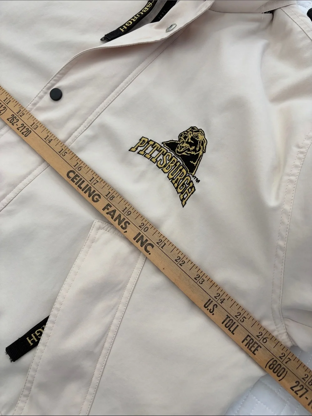 Men's Pittsburgh Panthers Cream Hooded Jacket XL
